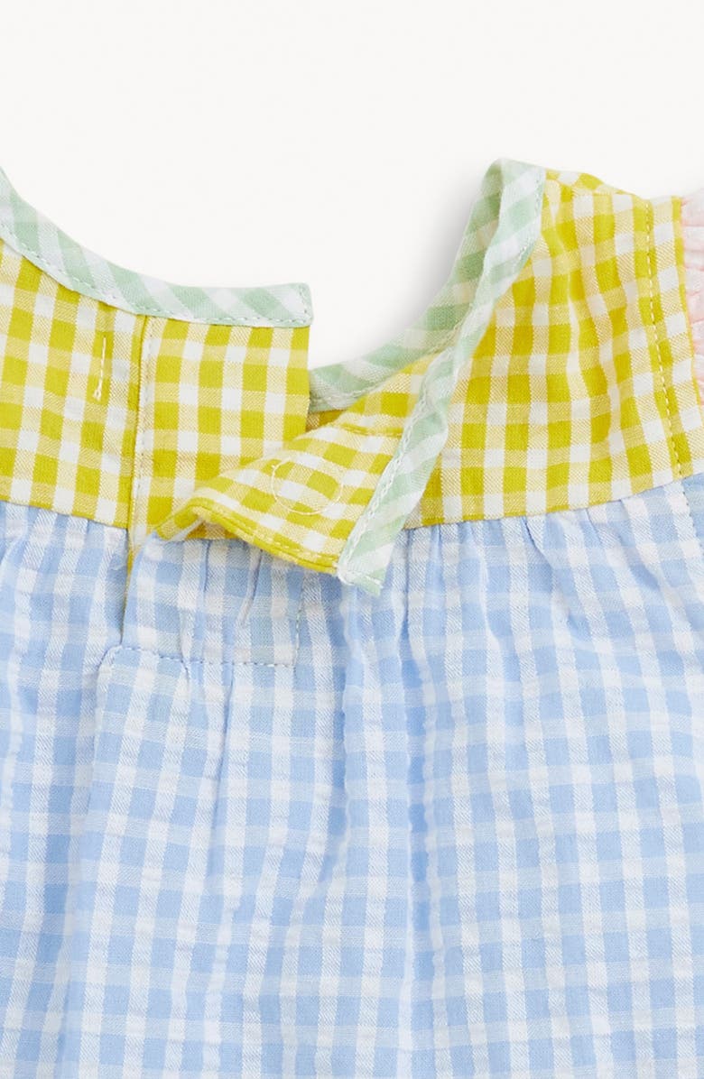 Magnetic Me Kids' Colorblock Gingham Cotton Seersucker Top & Shorts Set, Alternate, color, Multi Gingham