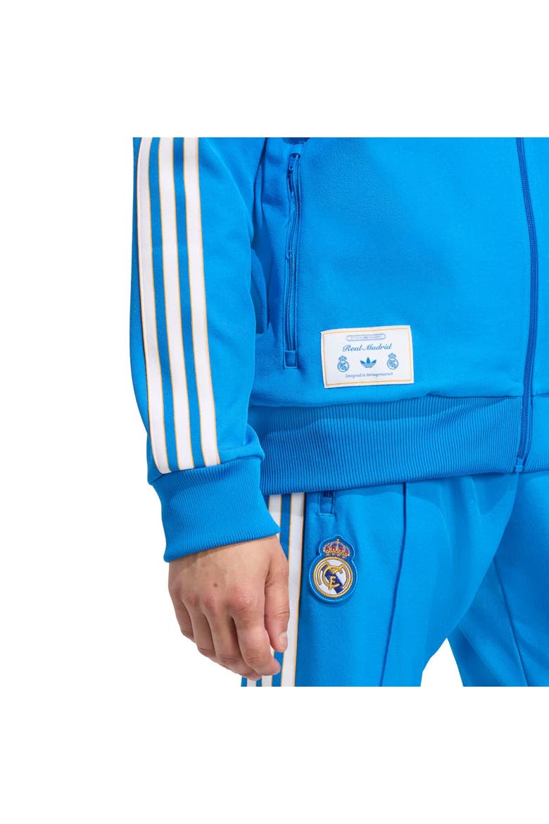 Men's adidas  Blue Real Madrid Terrace Icons Full-Zip Track Jacket, Alternate, color, Blue