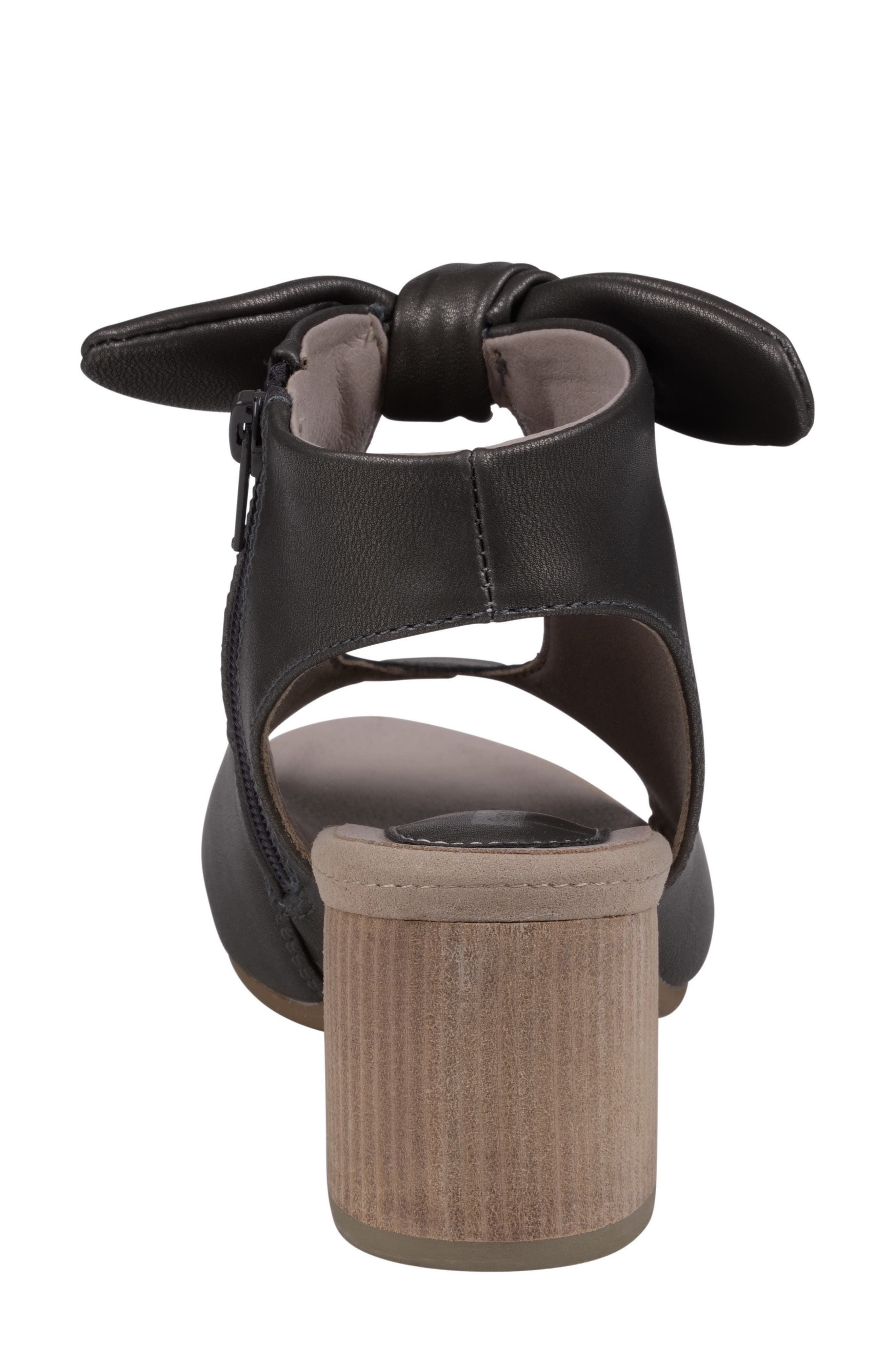 Kimora Bow Block Heel Bootie, Alternate, color, PEWTER