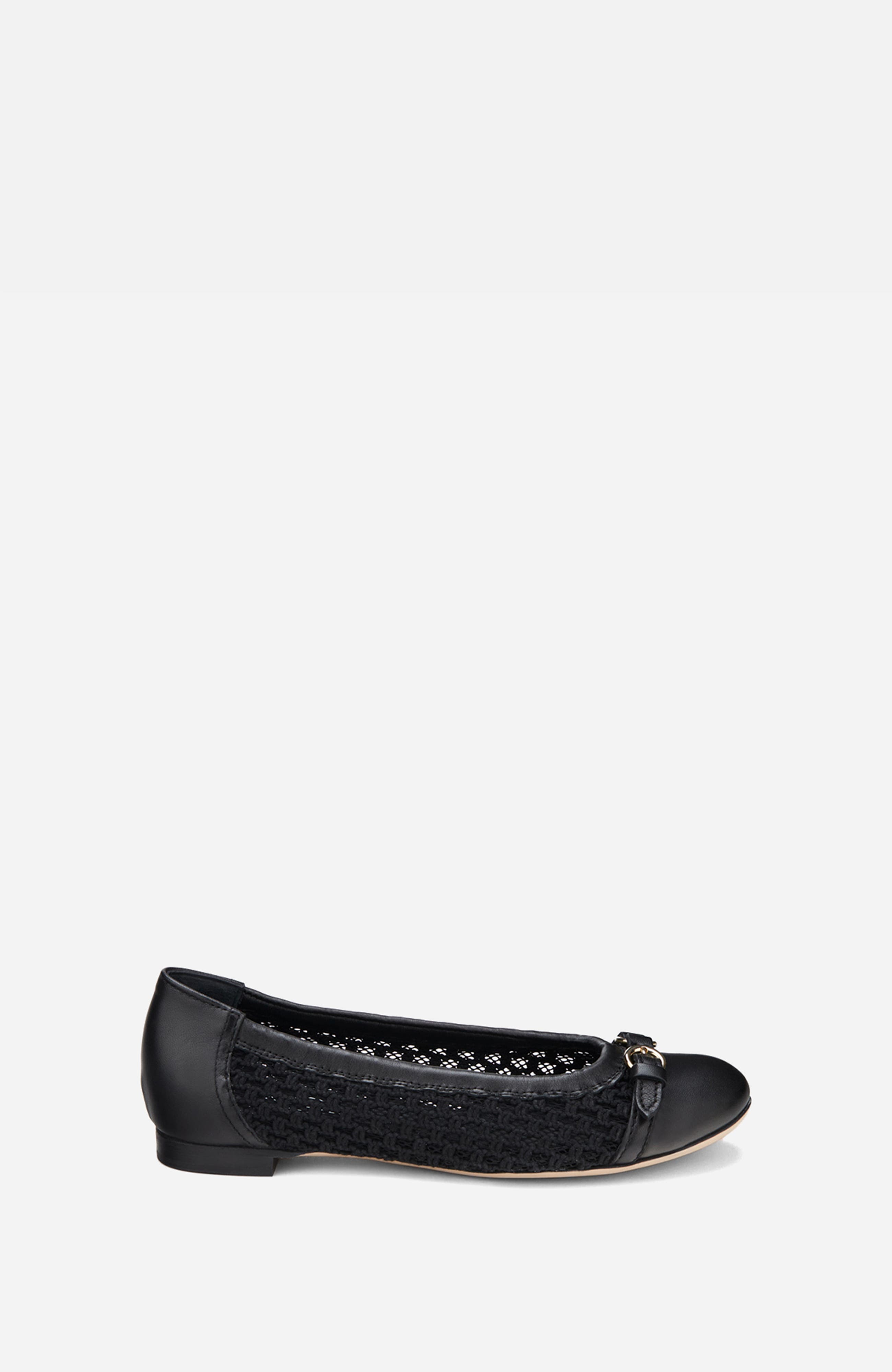 AGL Monia Ballet Flat, Main, color, Black Fabric