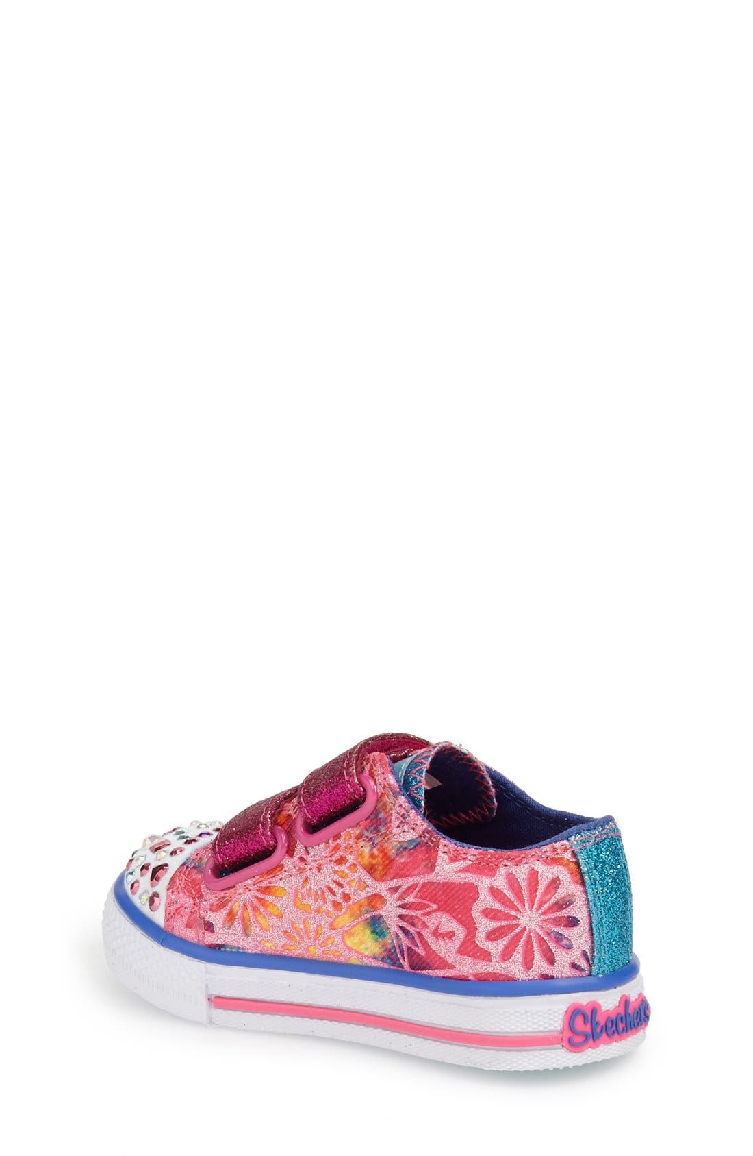 SKECHERS 'Twinkle Toes - Shuffles' Light-Up Sneaker, Alternate, color, 