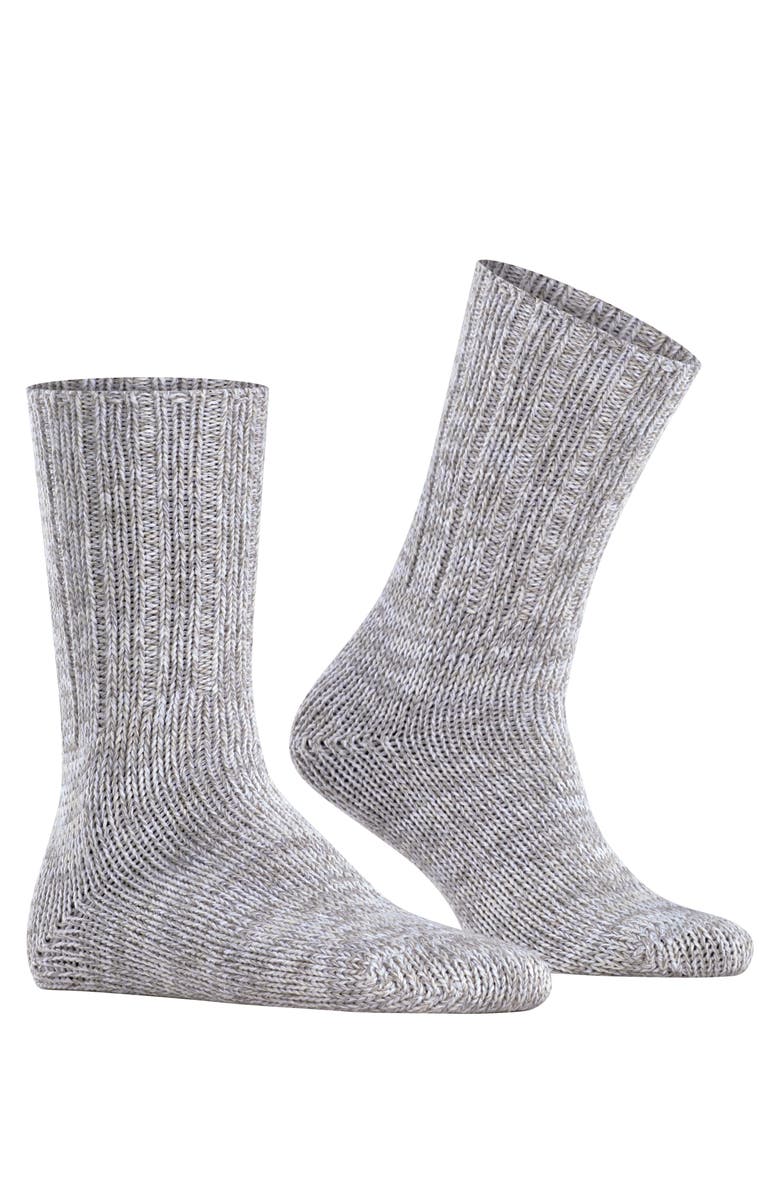 Falke Brooklyn Cotton Knit Boot Socks, Alternate, color, Metal Grey