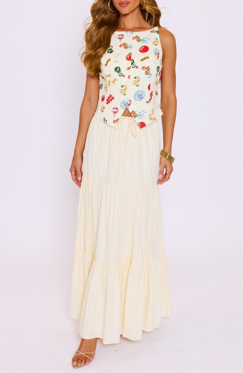 VICI Collection Lily Tiered Maxi Skirt, Alternate, color, Butter