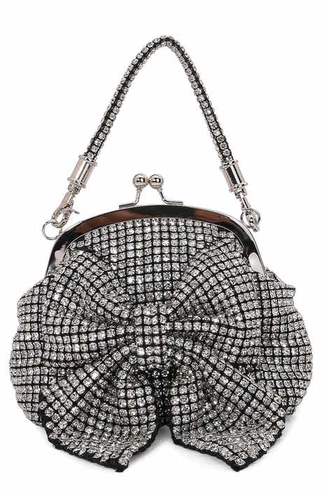 BERNESS Rhinestone Embellished Bow Handbag