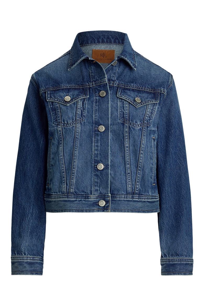 Denim Trucker Jacket, Alternate, color, HAZE WASH