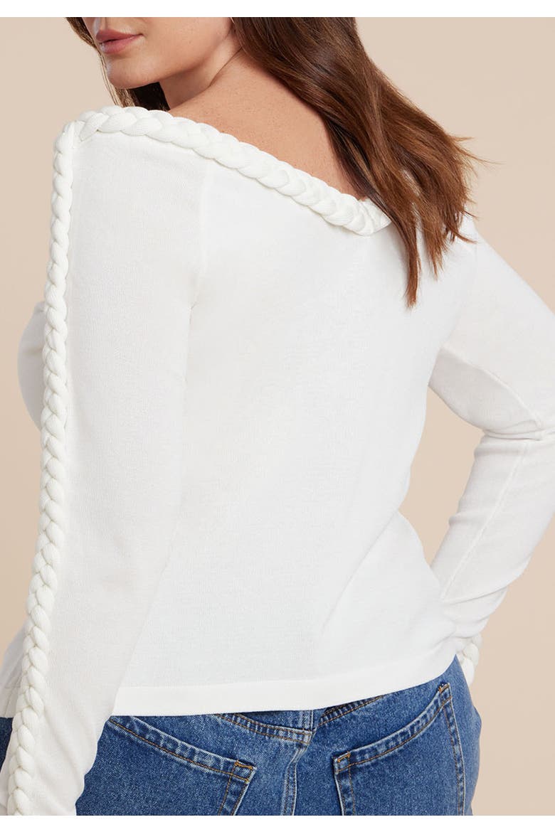 Extended Cable Detail Sweater, Alternate, color, DEW