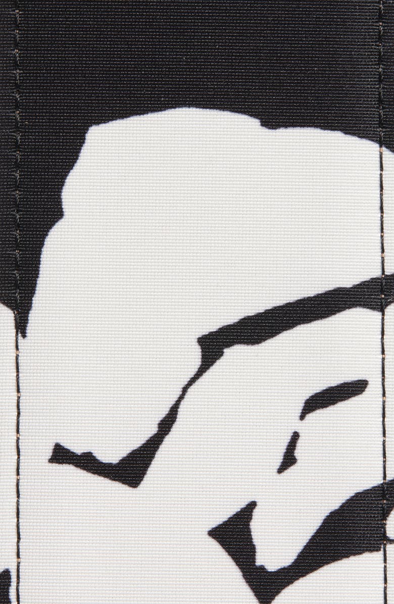 Carolina Herrera Icon Floral Print Belt, Alternate, color, Black/ White