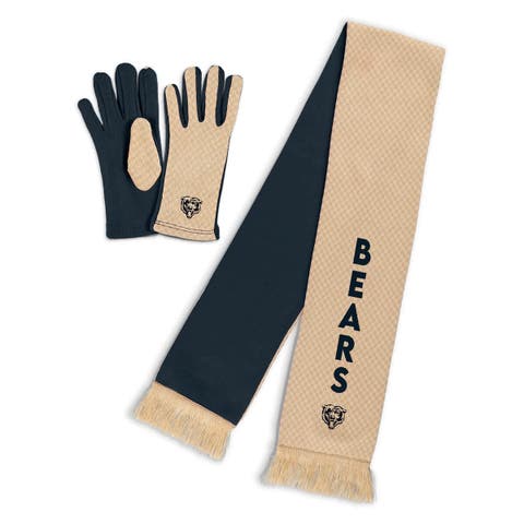 Women's WEAR by Erin Andrews Chicago Bears Tonal Microcheck Scarf & Glove Set