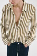 MANGO Stripe Woven Shirt