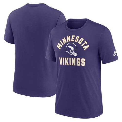 Nike Purple Minnesota Vikings Favorable Timeline Tri-blend T-shirt In Blue