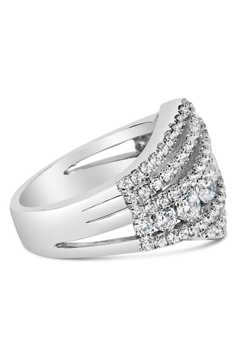 .925 Sterling Silver 2.00 ctw Lab Grown Diamond Cluster Band Ring, Alternate, color, Silver