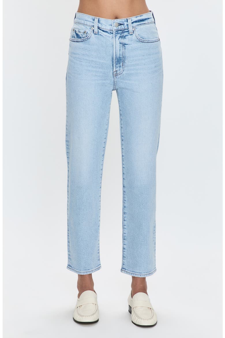 Charlie High Waist Ankle Straight Leg Jeans, Main, color, SUN-KISSED