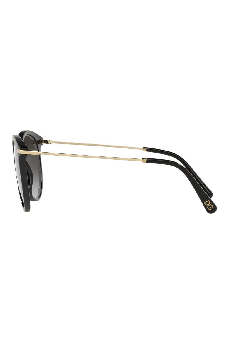 Phantos 52mm Gradient Round Sunglasses, Alternate, color, BLACK/ GREY GRADIENT