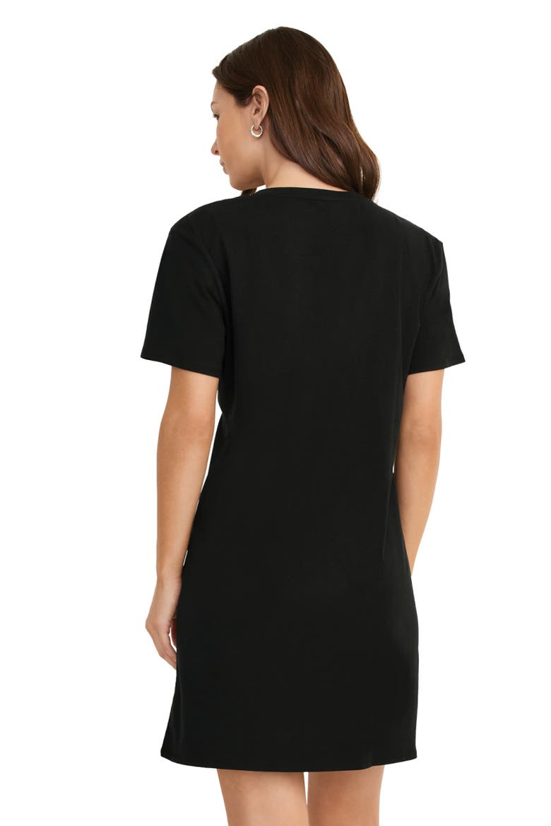 Women's Organic Cotton Stretch Sleep Shirt, Alternate, color, Black