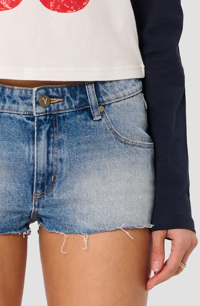 ABRAND Cutoff Denim Shorts, Alternate, color, Tamara