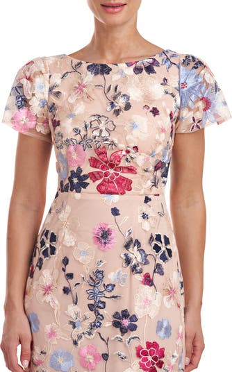 Magnolia Floral Embroidery Gown