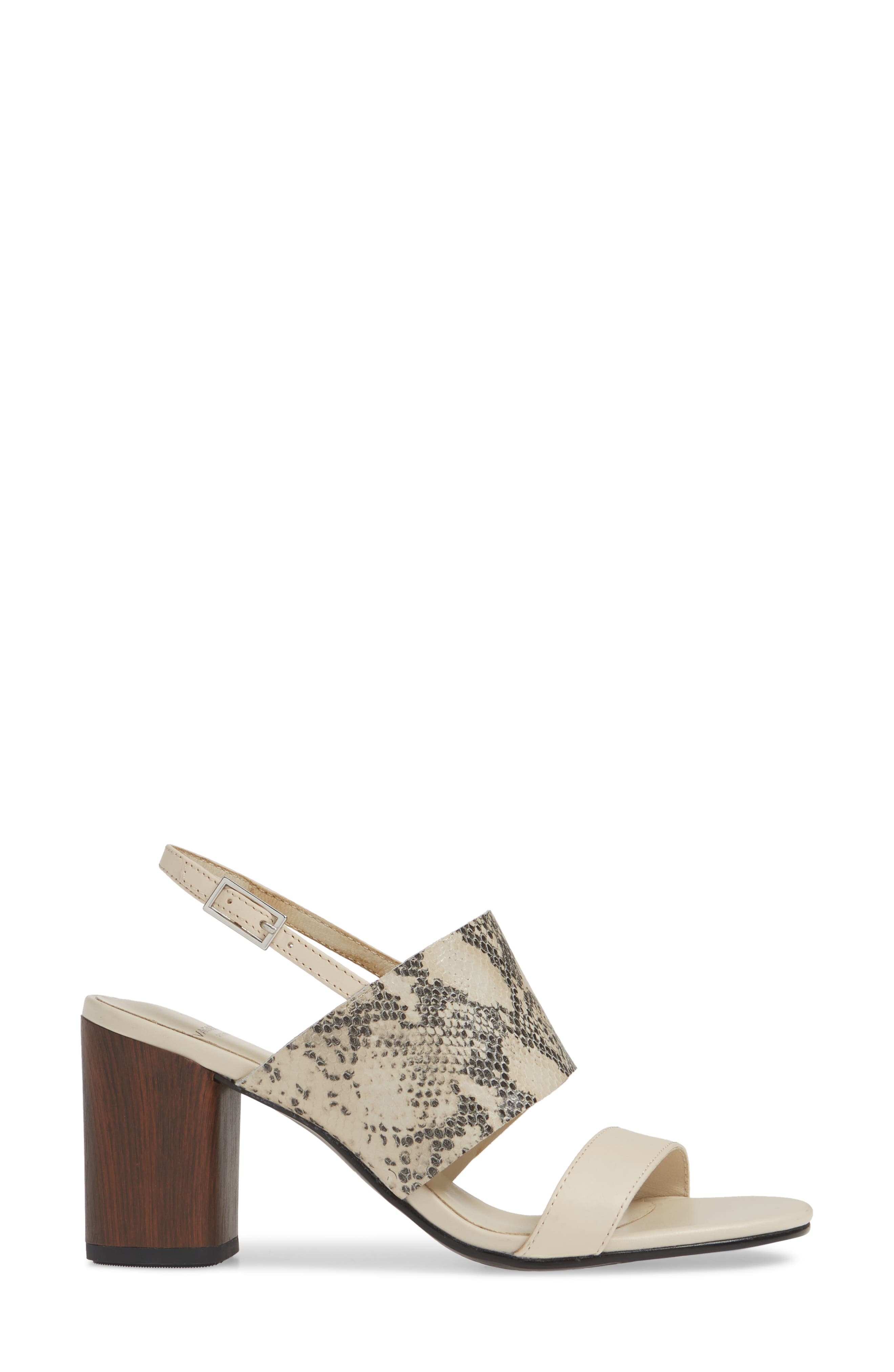 Vagabond Carol Snake Print Sandal, Alternate, color, SAND/ BLACK LEATHER