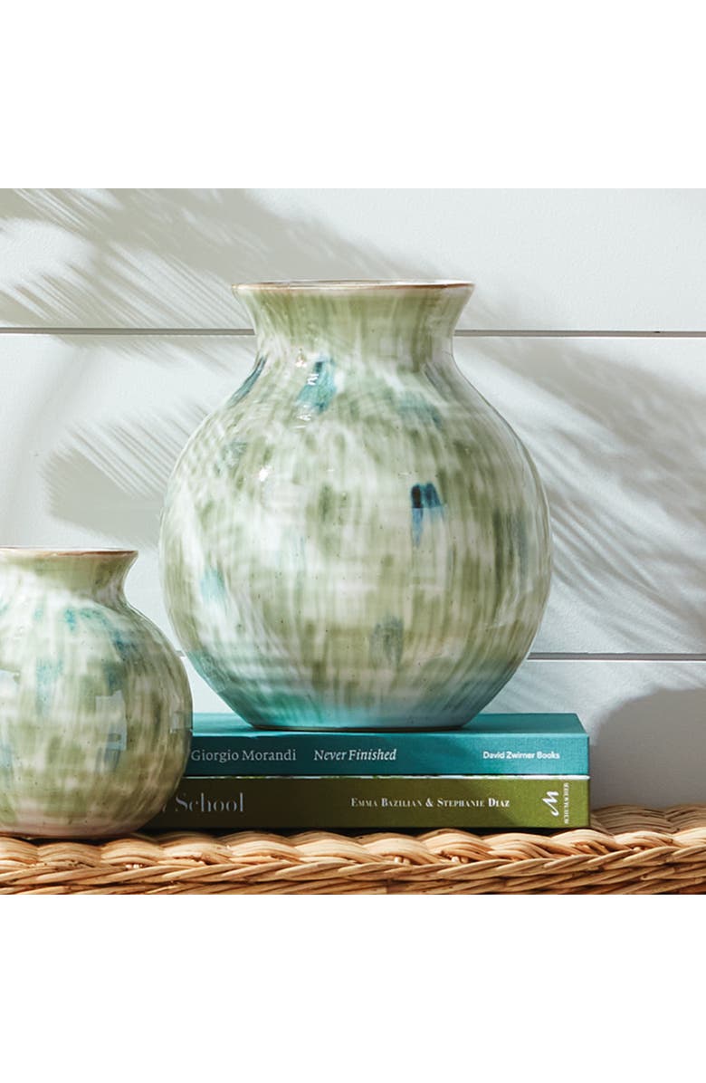 Napa Home & Garden Brosse Vase Large - Green/Blue Stoneware Accent Decor, Alternate, color, Blue