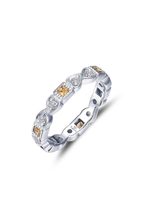 Simulated Diamond & Birthstone Band Ring