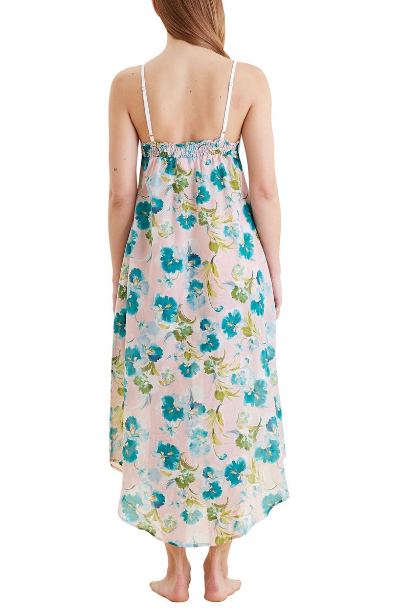 Papinelle Audrey Floral Lace Trim Nightgown, Alternate, color, Lace Pink