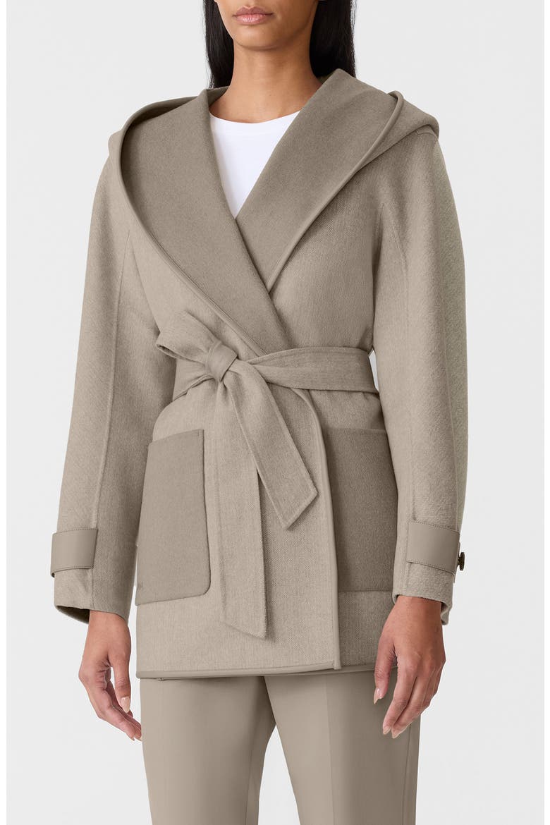 Paya Belted Herringbone Jacket, Main, color, TAUPE MIX-TAUPE