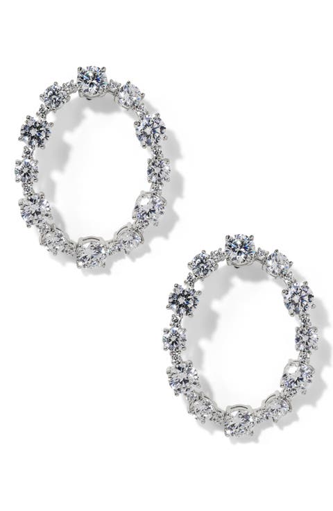 Everleigh Cubic Zirconia Open Hoop Earrings