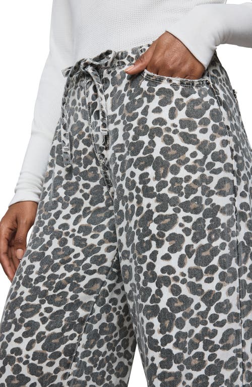 Splendid Leopard Denim Lounge Pants In Animal Print
