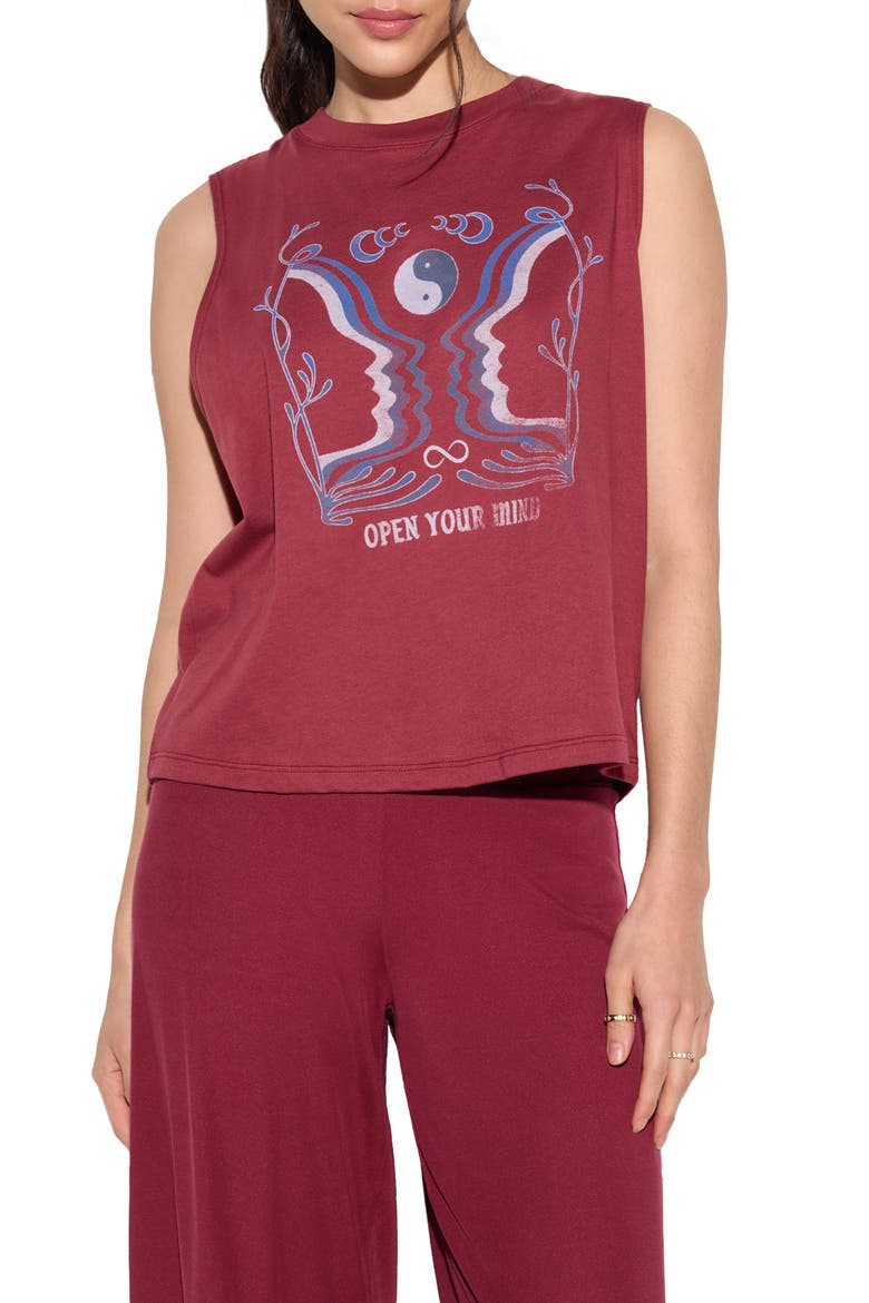 Open Your Mind Vibe Tank, Main, color, MAHOGANY
