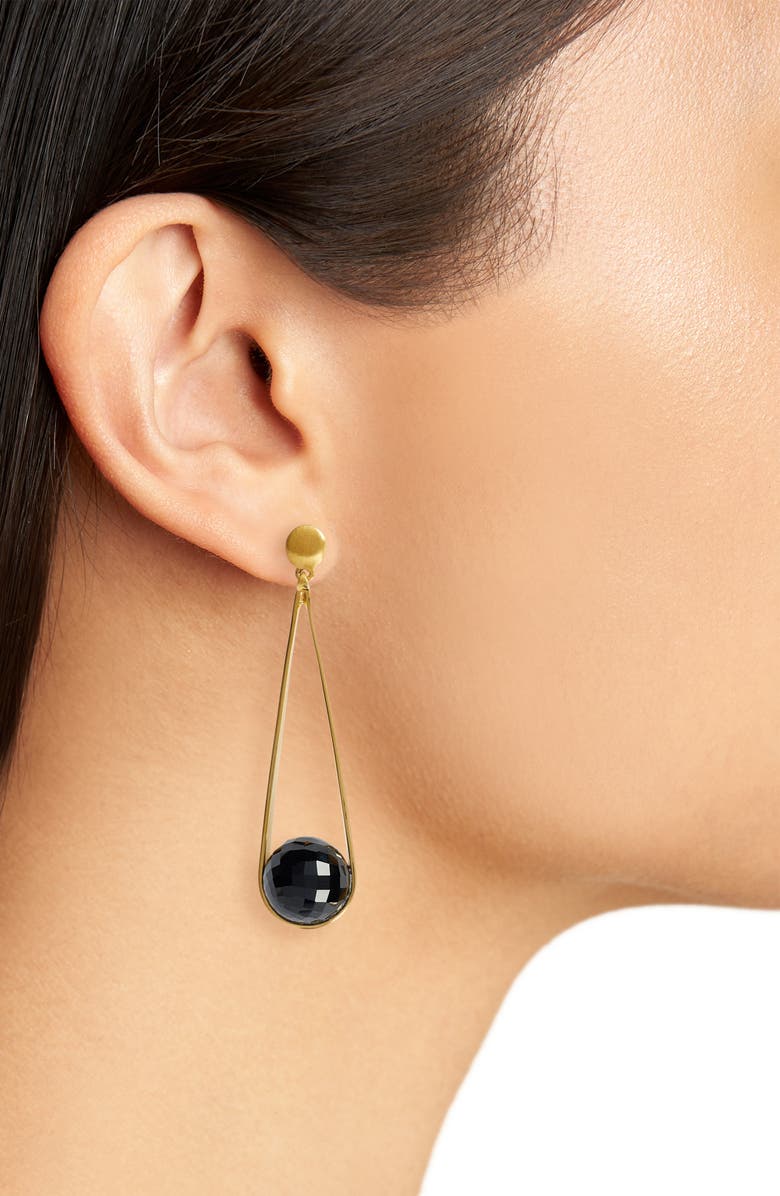 Dean Davidson Ipanema Drop Earrings, Alternate, color, Black Onyx/ Gold