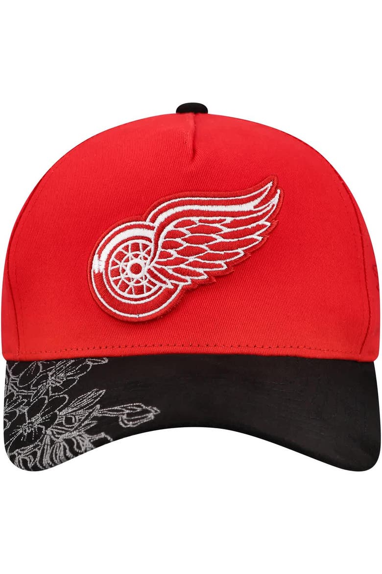 Red/Black Detroit Red Wings May Flowers Pro Crown Adjustable Hat, Alternate, color, Red