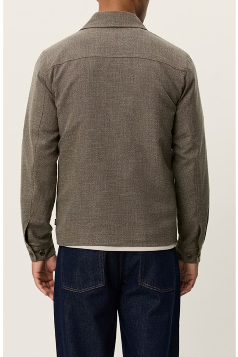 Marseille Mélange Shirt Jacket, Alternate, color, TEAK BROWN