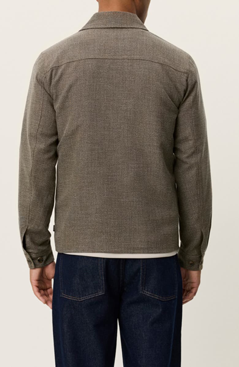Les Deux Marseille Mélange Shirt Jacket, Alternate, color, Teak Brown