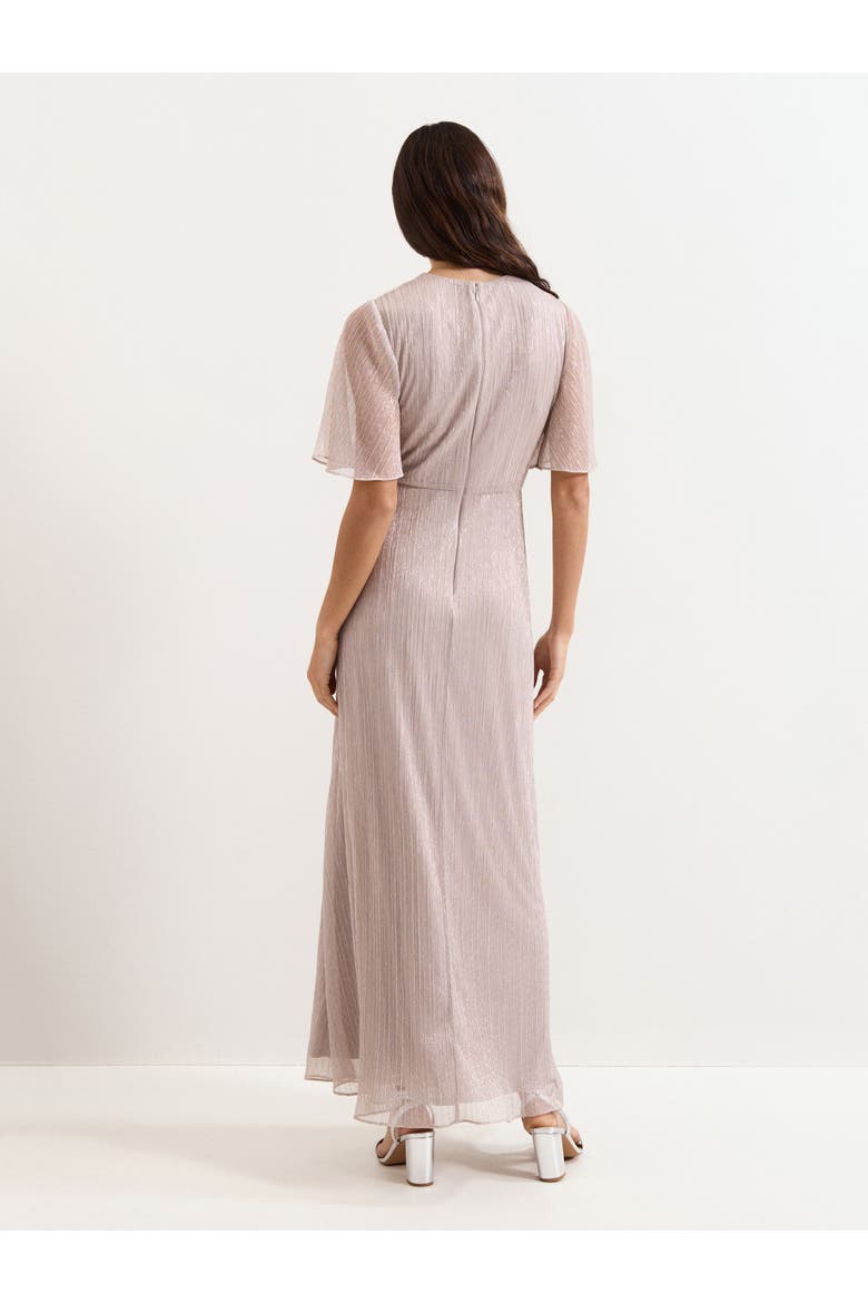 Dorinda Metallic Twist Front Maxi Dress, Alternate, color, Metallic