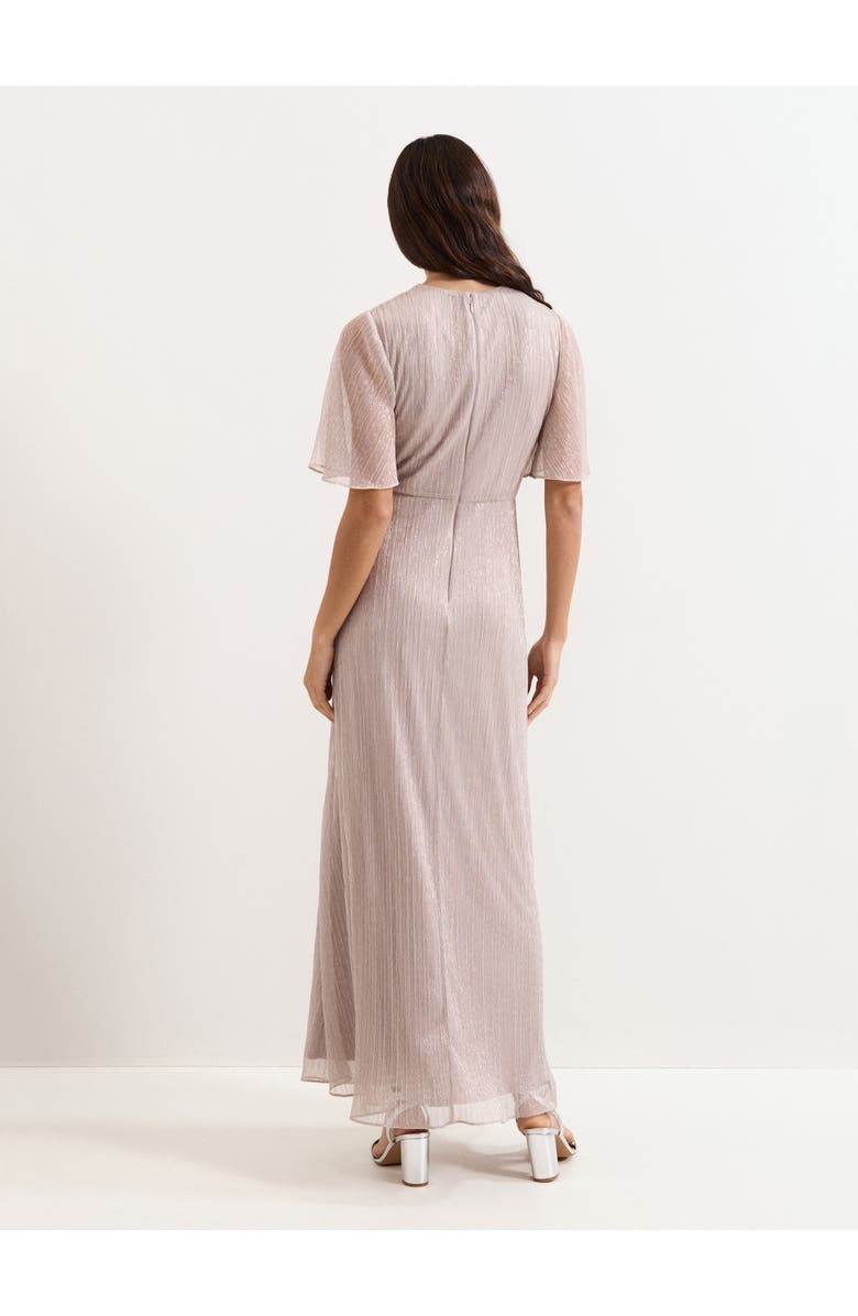 Phase Eight Dorinda Metallic Twist Front Maxi Dress, Alternate, color, Metallic