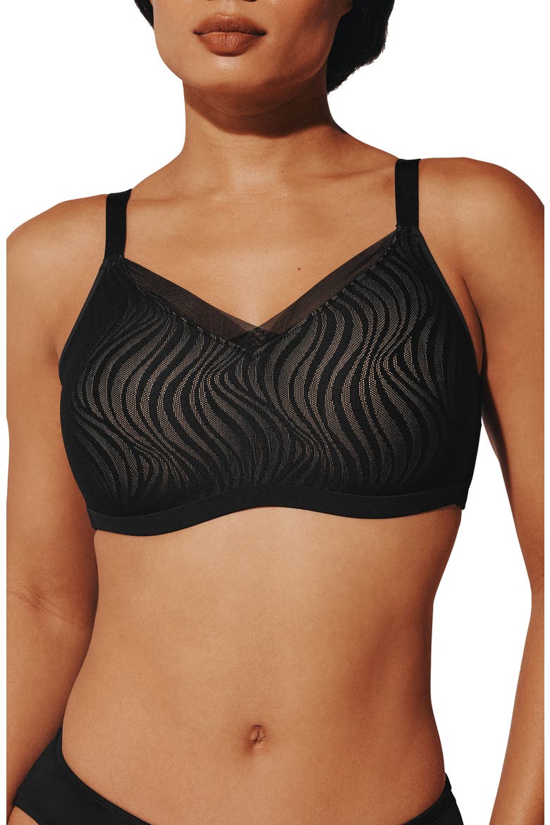 24/7® Classic Wireless Crossover Lace Minimizer, Main, color, BLACK