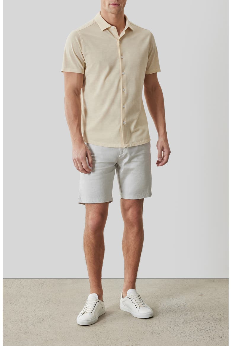 Irving Short Sleeve Sleeve Knit Button-Up Shirt, Alternate, color, SOFT YELLOW