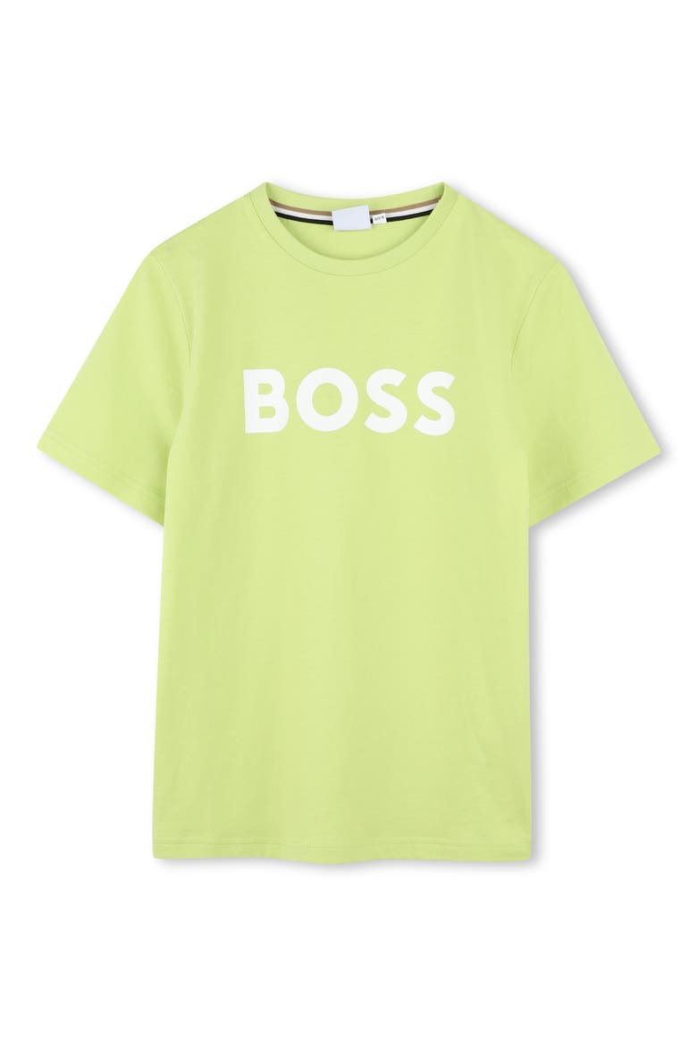 Kids' Logo Graphic T-Shirt, Main, color, LIME