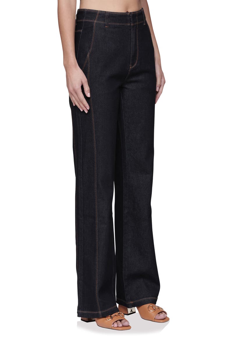 High Waist Wide Leg Jeans, Alternate, color, DARK RINSE WASH