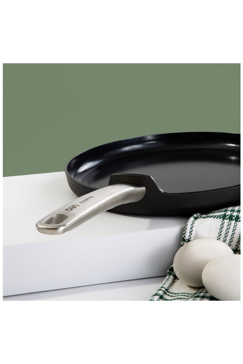Leo 10-Inch Graphite Omelette Pan, Alternate, color, BLACK