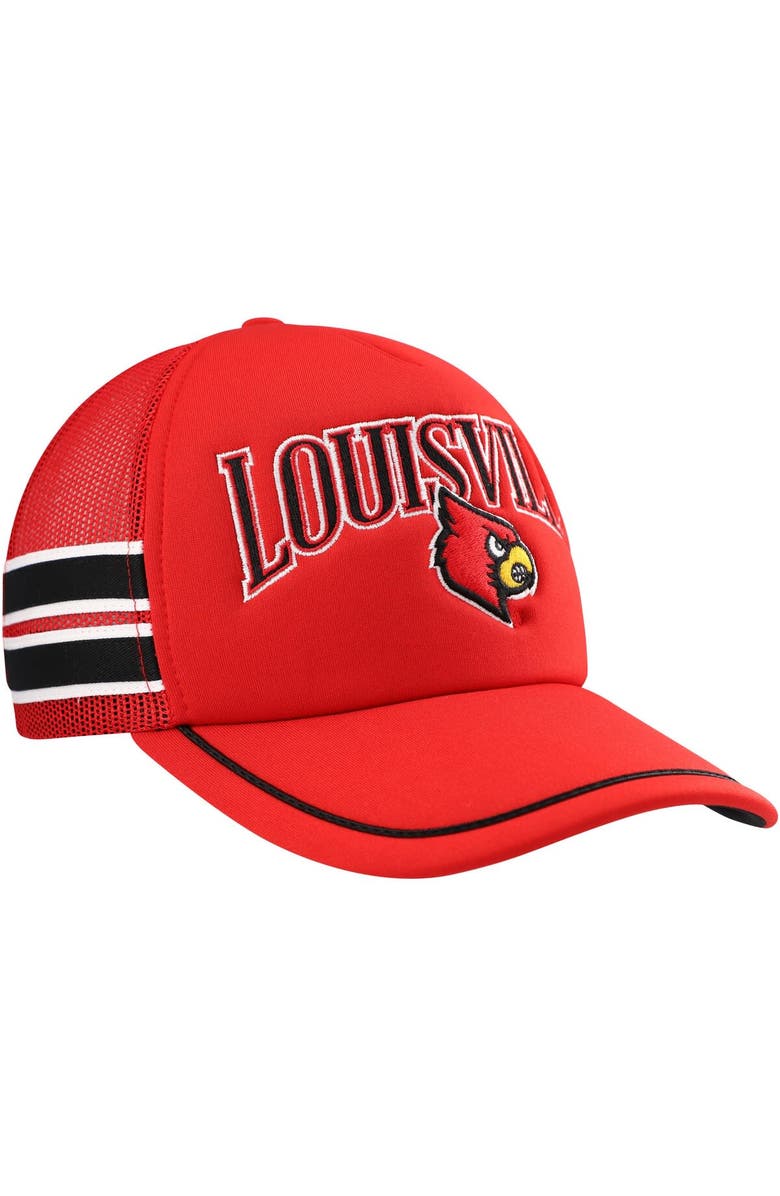 '47 Men's '47 Red Louisville Cardinals Sideband Trucker Adjustable Hat, Alternate, color, Red