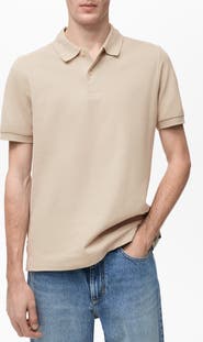 MANGO Regular Fit Cotton Piqué Polo
