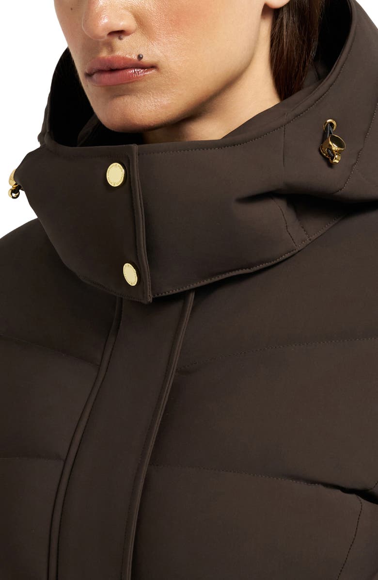 Moose Knuckles Watershed 3 Genuine Shearling Trim Down Parka, Alternate, color, Espresso W/ Black