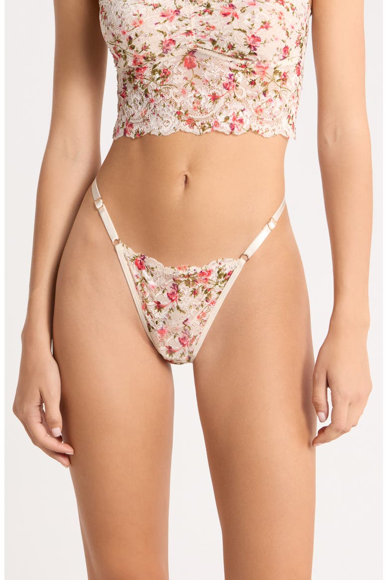 Floral Lace G-String, Main, color, FIELD FLORAL