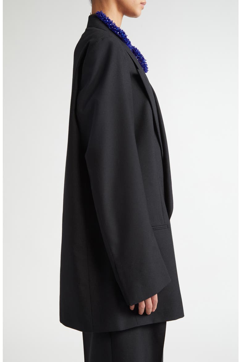 Blink Double Breasted Oversize Wool Toile Jacket, Alternate, color, BLACK