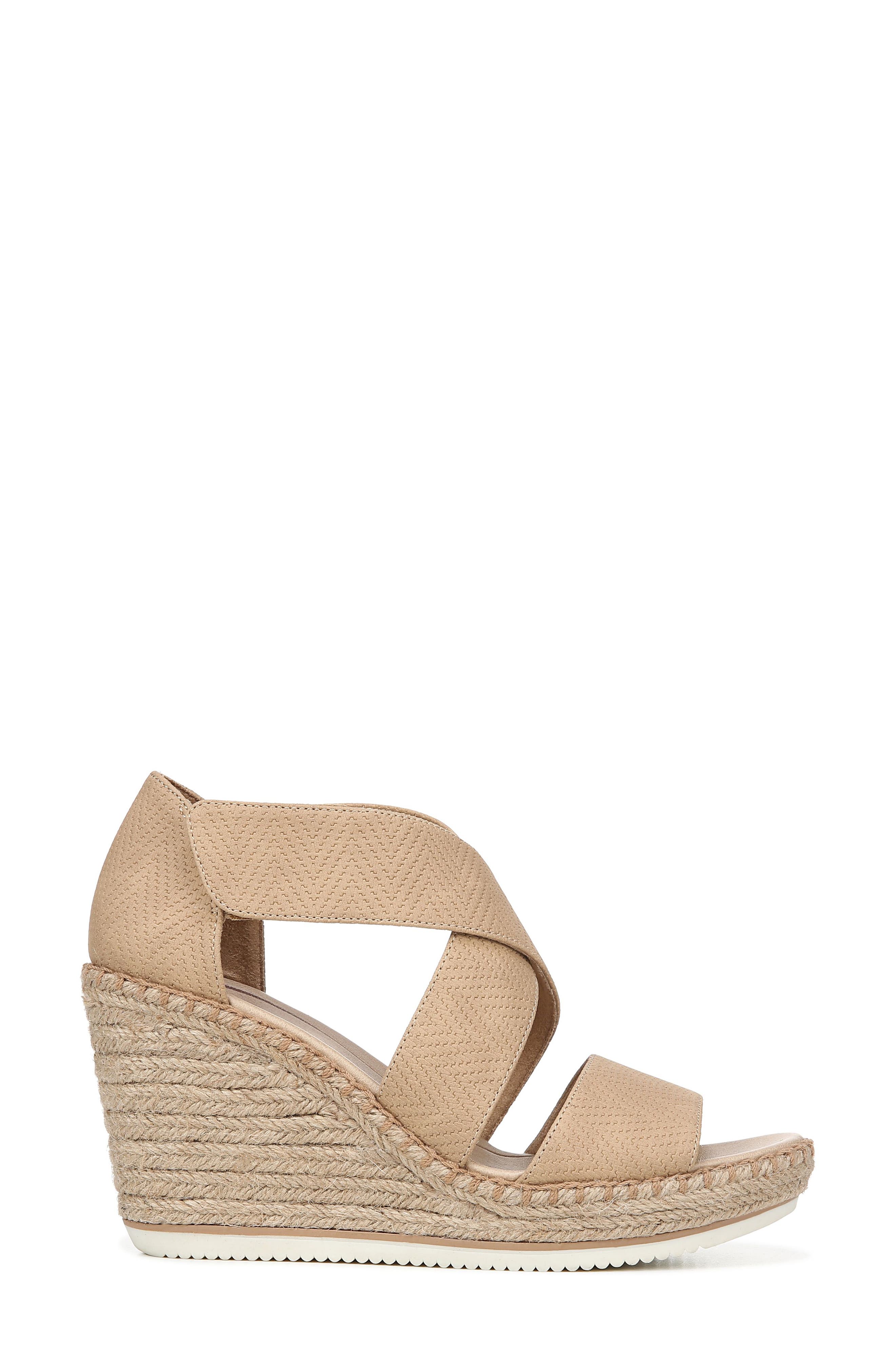 Vacay Wedge Sandal, Alternate, color, TAN FAUX LEATHER