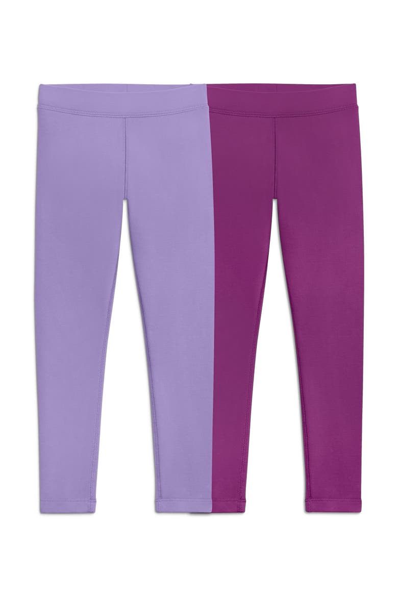 Kids French Terry Cozy Legging 2-Pack, Main, color, Iris/Boysenberry