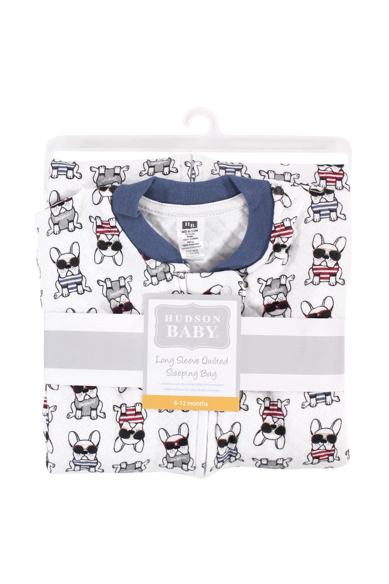 Premium Quilted Long-Sleeve Sleep & Wear Comfort Layer, Alternate, color, French Dog