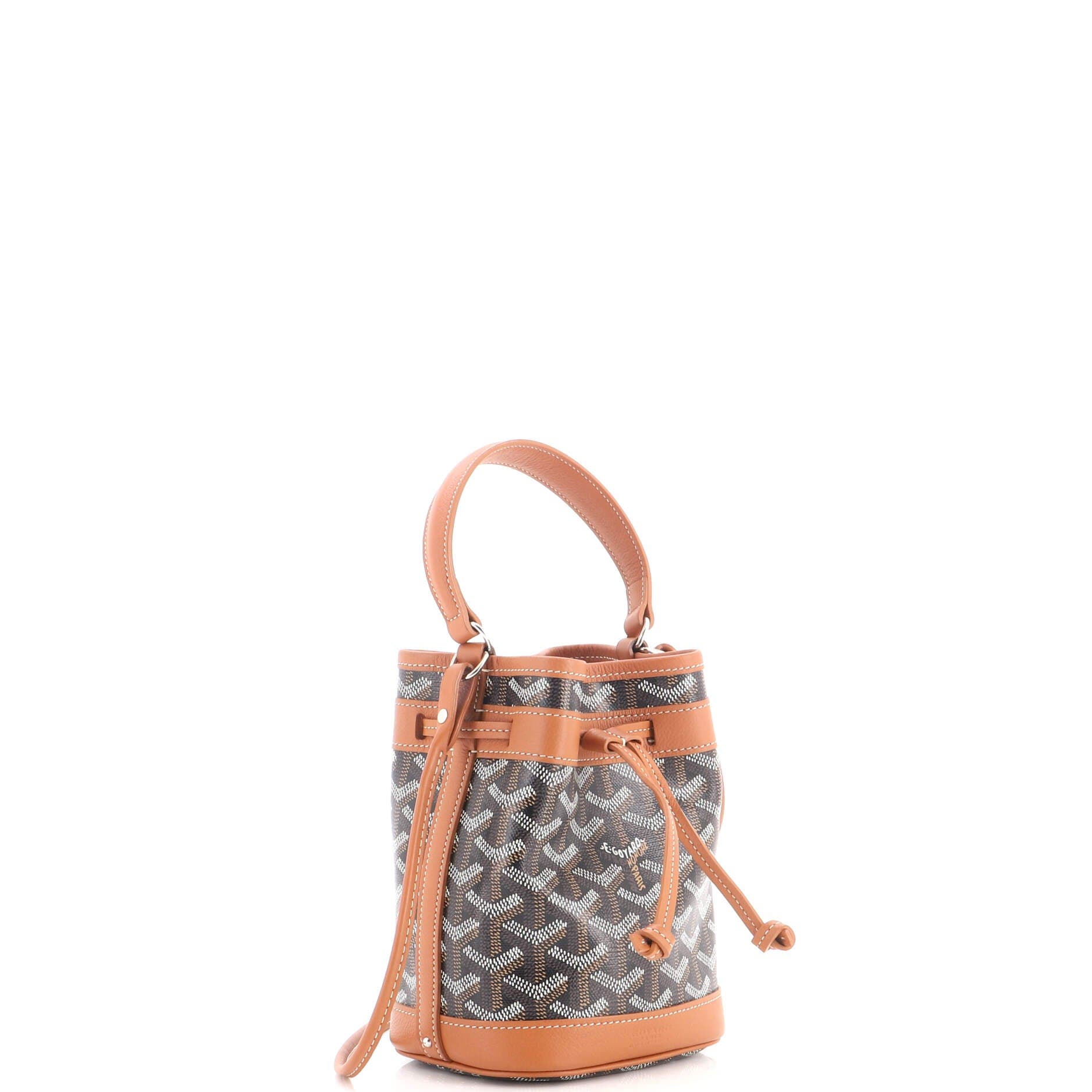 Petit Flot Bucket Bag Coated Canvas Mini, Alternate, color, Brown