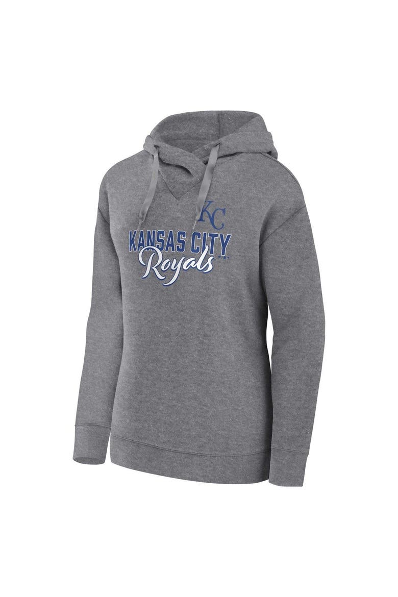 Women's Profile Heather Gray Kansas City Royals Plus Size Pullover Hoodie, Alternate, color, Heather Gray