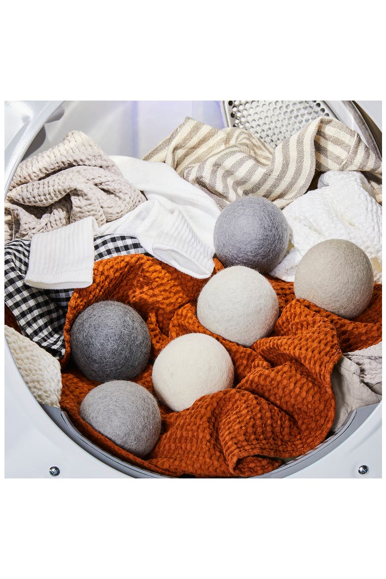 Pack of 6 Wool Dryer Balls, Alternate, color, GREY